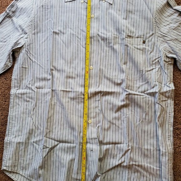 Timberland Mens Long Sleeve Button Down Dress Stripe Shirt Size L Large - Picture 7 of 12